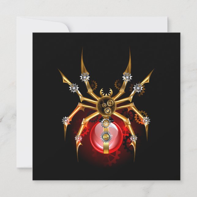 Carte Araignée en vapeur noire (Devant)