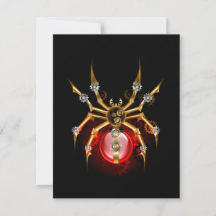 Carte Araignée en vapeur noire