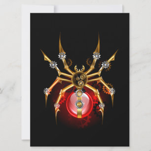 Carte Araignée en vapeur noire