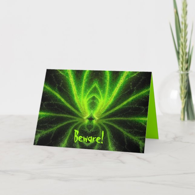 Carte Araignée radioactive d'Halloween (Devant)