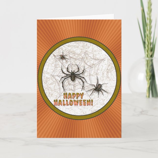 Carte Araignées d'Halloween (Devant)