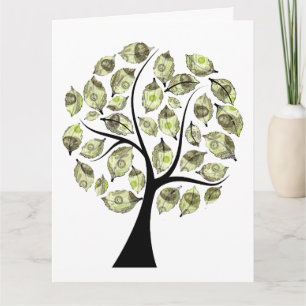 Carte Arbre à argent humour d'anniversaire vieillissant