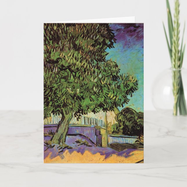 Carte Arbre à châtaignes en fleurs par Vincent van Gogh (Devant)