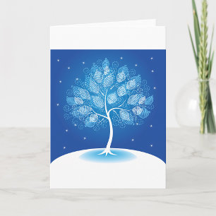 Carte Arbre Blanc Dans La Neige