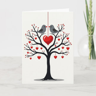 Carte Arbre Cœurs Joyeux
