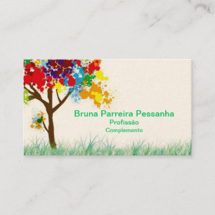 Carte arbre colorié