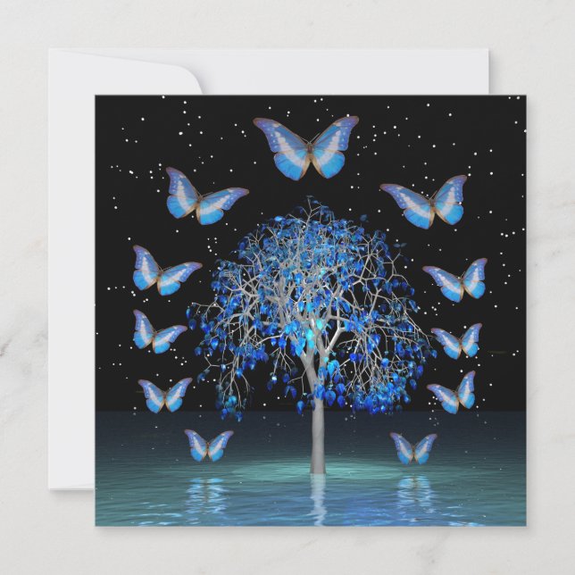 Carte Arbre cristal papillon (Devant)