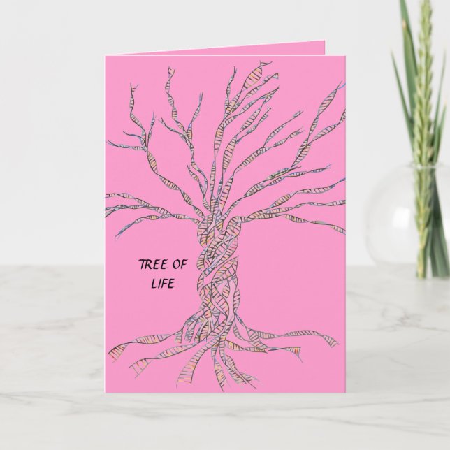 Carte ARBRE d'ADN ou arbre de la vie (Devant)