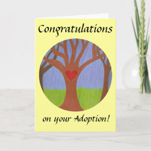 Carte Arbre d'adoption Félicitations pour votre adoption