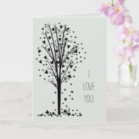 Arbre d'amour coeurs romantiques