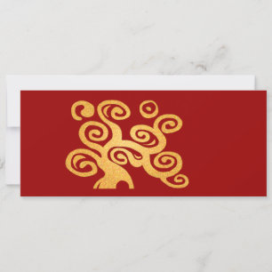 Carte Arbre d'art nouveau d'or
