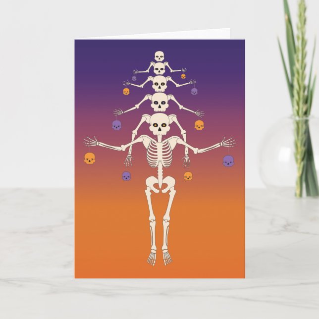 Carte Arbre de crânes d'Halloween (Devant)