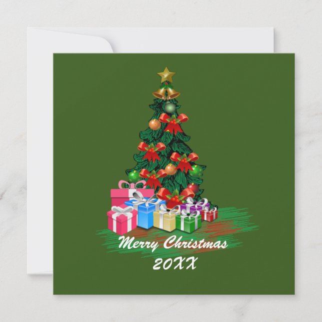 Carte Arbre de Noël (Devant)