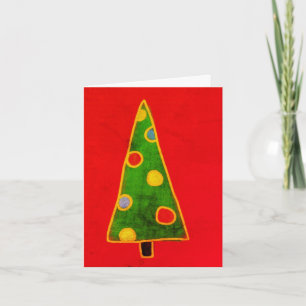 Carte Arbre de Noël Abstrait funky