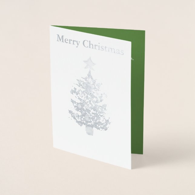 Carte Arbre de Noël Argent (Devant)