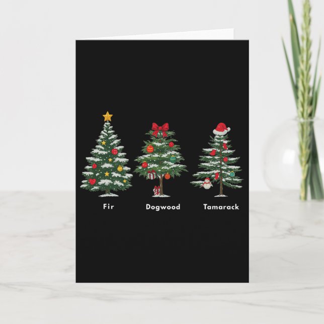 Carte Arbre de Noël avec message caché subtilement anti  (Devant)
