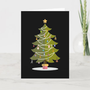 Carte Arbre De Noël Avec Ornements De Guitare