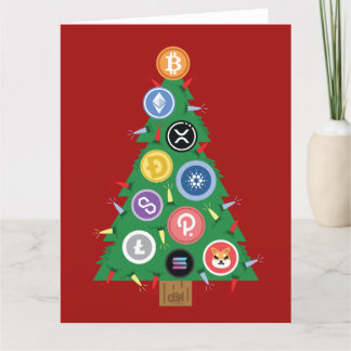 Carte Arbre de Noël Crypto Ornement Carton de Cryptomonn