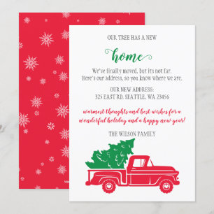 Carte Arbre de Noël dans le camion Nous avons déplacé le