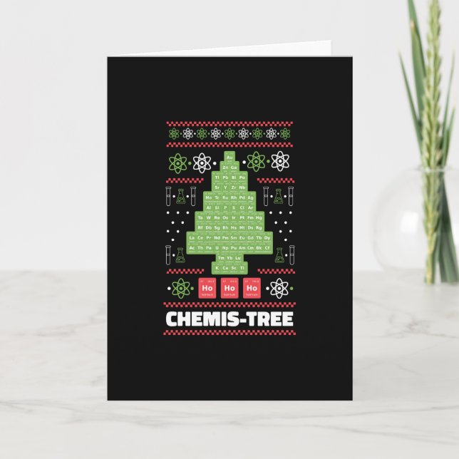 Carte Arbre de Noël de chimie (Devant)