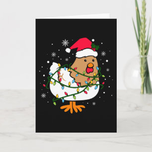 Carte Arbre de Noël de poulet, Noël de l'amant de poulet
