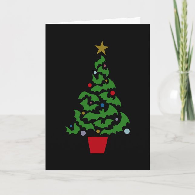 Carte Arbre de Noël des chauves-souris volantes (Devant)