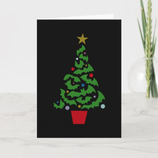 Carte Arbre de Noël des chauves-souris volantes