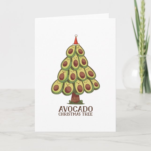 CARTE ARBRE DE NOËL EN AVOCAT (Devant)