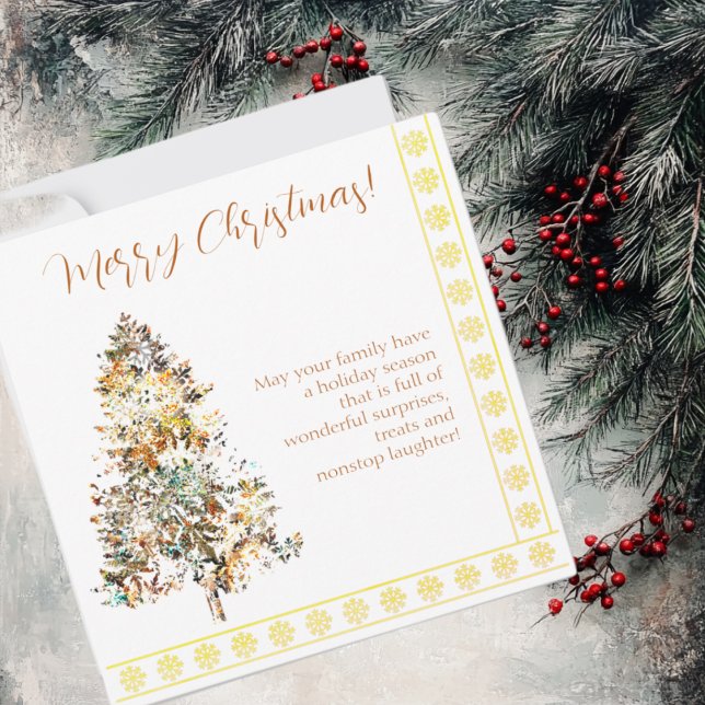 Carte Arbre de Noël en flocons de neige (Créateur téléchargé)