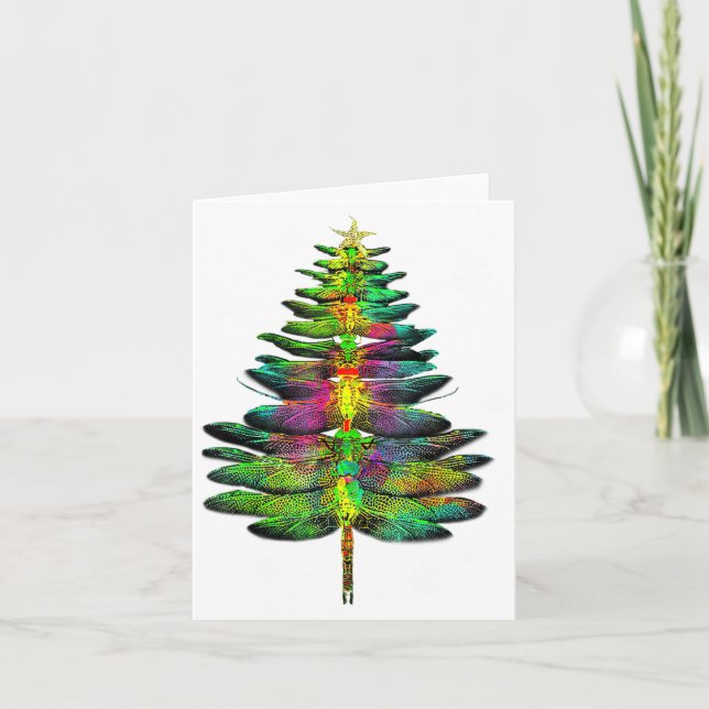 Carte Arbre de Noël Libellule Libellule Noël  (Devant)