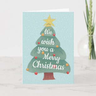 Carte Arbre de Noël moderne Joyeux Noël