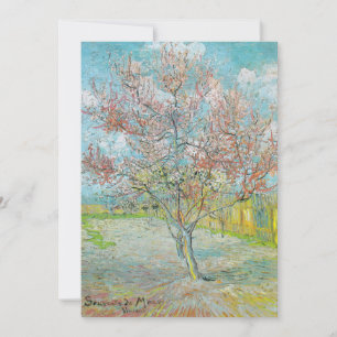 Carte Arbre de pêche à fleurs Vincent van Gogh