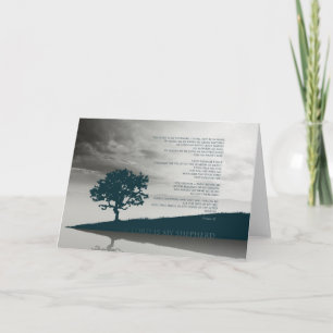 Carte Arbre de salutation Psaume 23 Motivation Montagnes