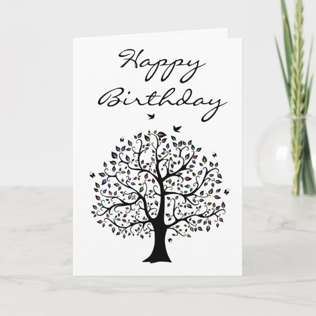 Carte Arbre de vie anniversaire (Devant)