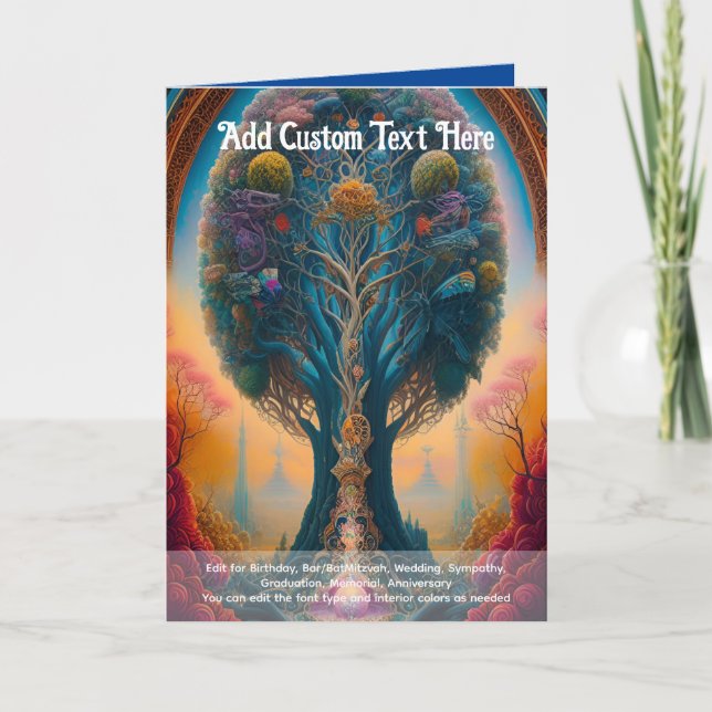 Carte Arbre de Vie Mystique de l'Art Sacré Rêveur Spirit (Devant)