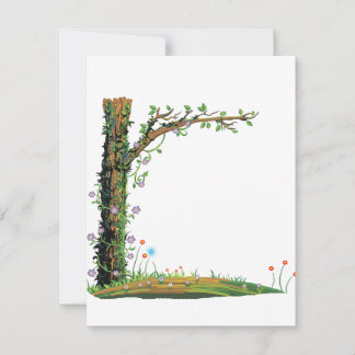 Carte Arbre de vignes florales côté gauche joli graphiqu