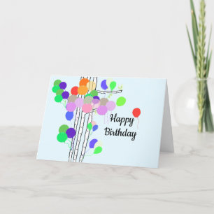Carte Arbre des ballons d'anniversaire