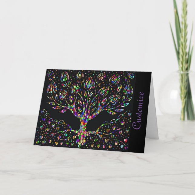 Carte Arbre En Verre De Faux De Prospérité (Devant)