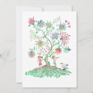 Carte Arbre floral artistique
