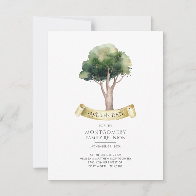 Carte Arbre généalogique Réunion familiale annuelle Enre (Devant)