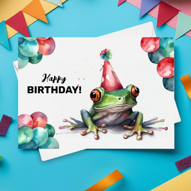 Carte Arbre Grenouille mignonne Tropical Amphibian Joyeu (Créateur téléchargé)