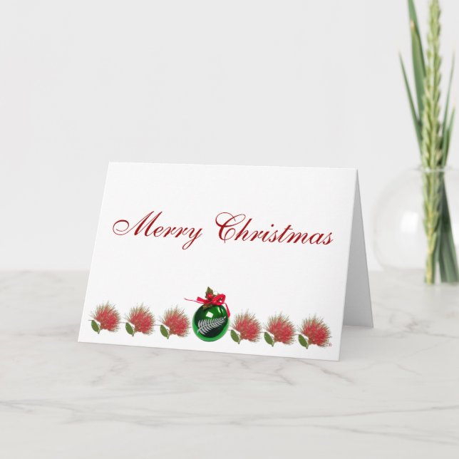 CARTE ARBRE NOUVELLE-ZÉLANDE DE NOËL (Devant)