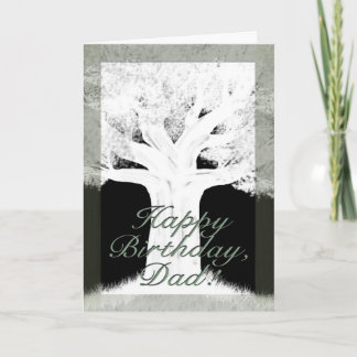 Carte Arbre Silhouette-Anniversaire