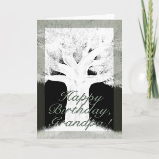 Carte Arbre Silhouette-Anniversaire