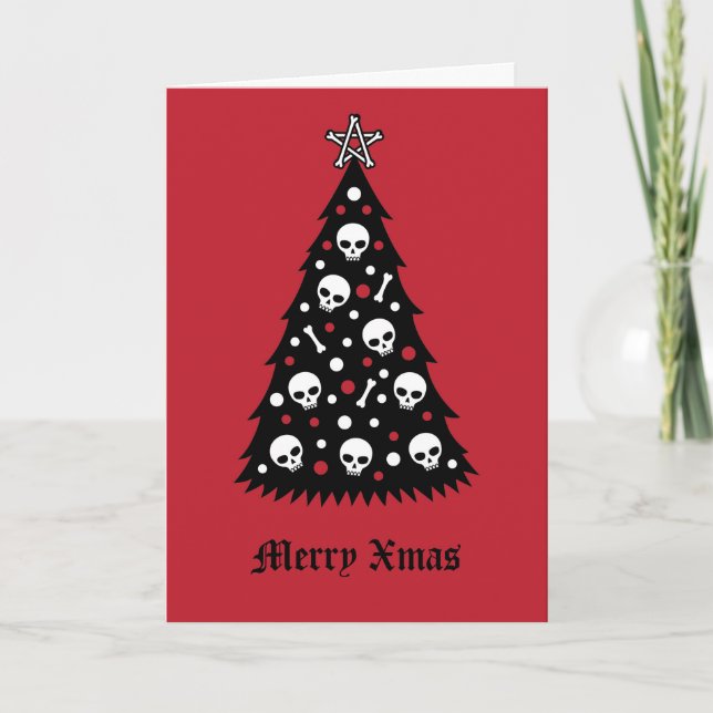 Carte Arbre sombre de Noël (Devant)