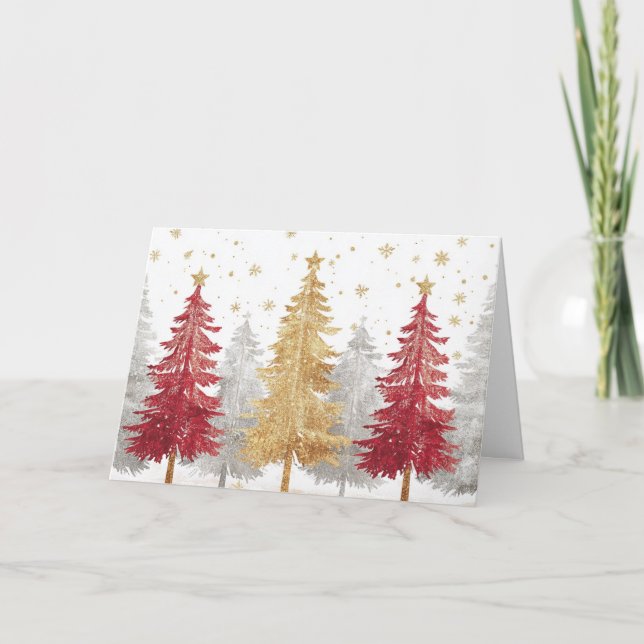 Carte Arbres de Noël de la Forêt d'argent et d'or (Devant)