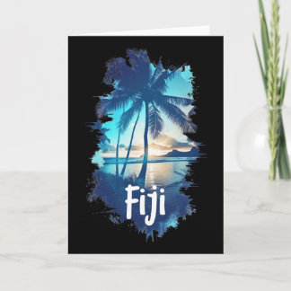 Carte Arbres de palmiers de Fidji Souvenir de vacances a