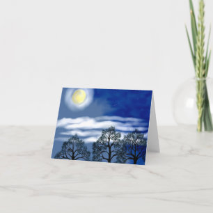 Carte Arbres en clair de lune
