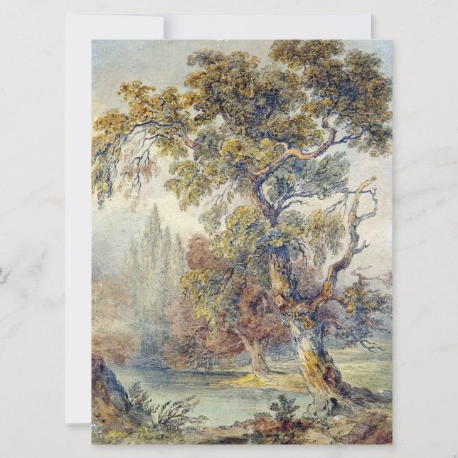 Carte Arbres et étang (par John Ruskin) (Devant)