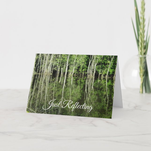 Carte Arbres réfléchissant sur l'eau Penser à vous (Devant)